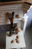 Modern Wood, drewniana zawieszka łańcuch, ze wzorem