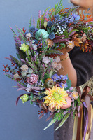 Dyniella, elegancki jesienny wianek na drzwi, rozp.42cm