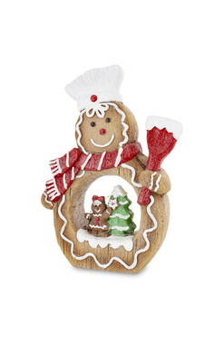 Kjell, świąteczna figurka LED, bałwan C, wys.38cm