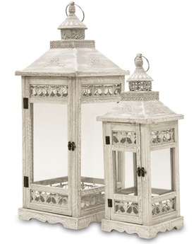 Andalouse Ornaments, drewniany lampion / latarenka, kpl.2szt 