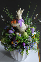 Bunny Star Velveti, stroik wielkanocny na stół