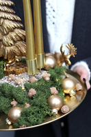 Złoty Dzień, świąteczny stroik na stół LED