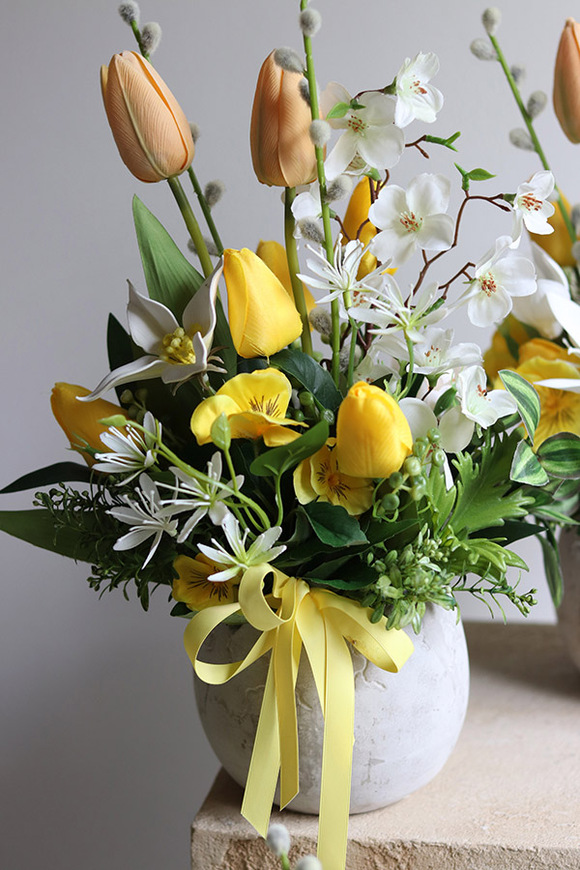 Ach Wiosna, stroik wiosenny z tulipanami