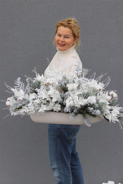 Moko Winter, elegancka kompozycja zimowa, wym.42x80cm
