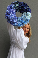 Blue Hydrangea, wysokiej jakości wianek z hortensjami