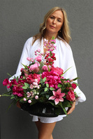 Panalina Pink, kompozycja nagrobna w naczyniu