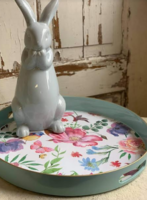 OD RĘKI Decoradore Spring, taca melaminowa z uchwytami, śr.32cm