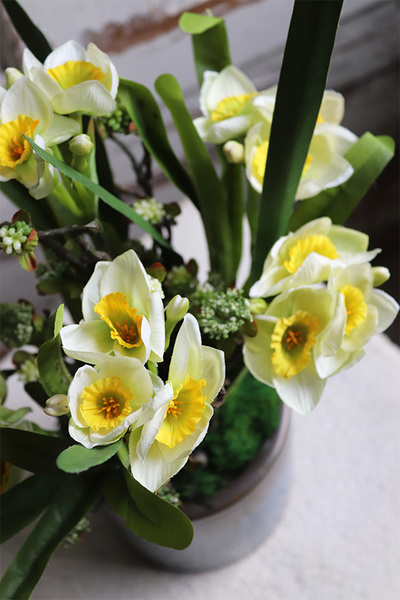 kompozycja z narcyzami, Wielkanoc w Pełni, wys.49cm 