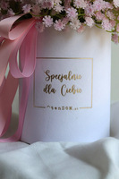 Gipsówka Teddy, flowerbox kwiatowy welurowy