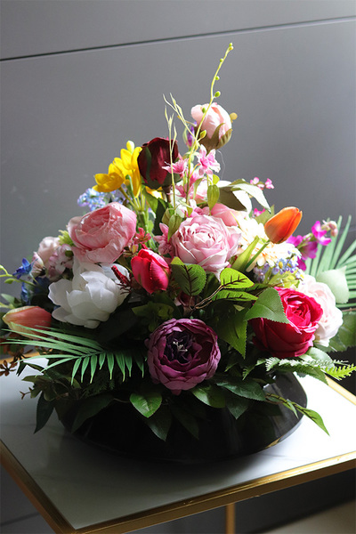 Kolorowe Życie, kompozycja nagrobna w naczyniu