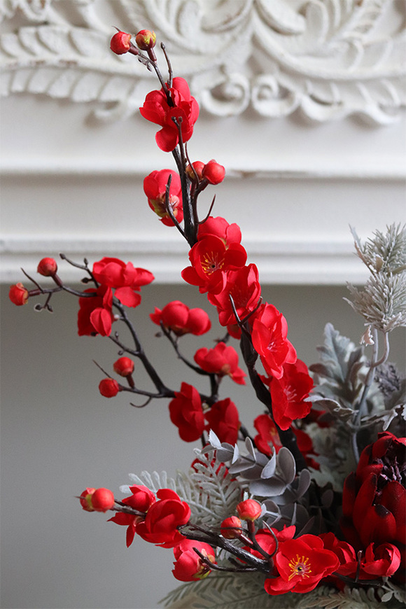 Berenika Red Glamour, kompozycja kwiatowa w naczyniu	