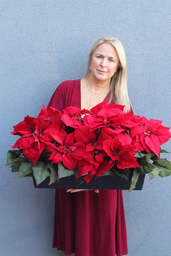 Gwiazda Betlejemska Saute 2, sztuczna roślina do twojej donicy, wym43x77x38cm