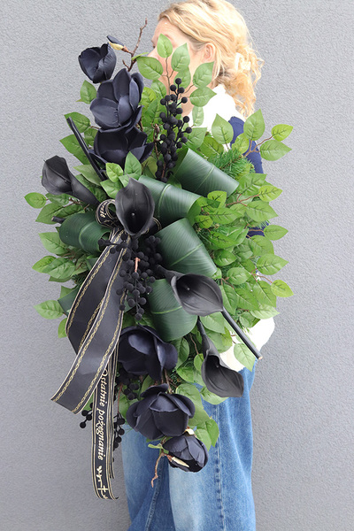 Black Flowers, sztuczna wiązanka pogrzebowa