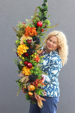 Jesienna Zagroda, barwna girlanda, dł.1m 