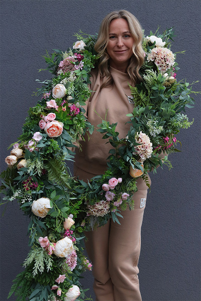 Romantica, stylowa girlanda ze sztucznych kwiatów