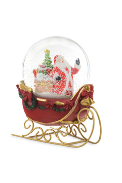 Czerwone Sanie, szklana kula śnieżna, wym.19x13x17cm