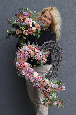 Georita 2, komplet dekoracji nagrobnych, bukiet + wieniec