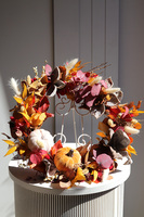 Boho Berre, dekoracyjny wianek ze stabilizowanych roślin, śr.35cm