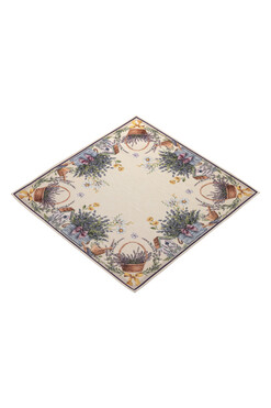 Lawendowa Bajka, obrus gobelinowy serweta, 98x98cm