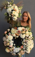 Deliana, komplet dekoracji nagrobnych, wieniec + bukiet