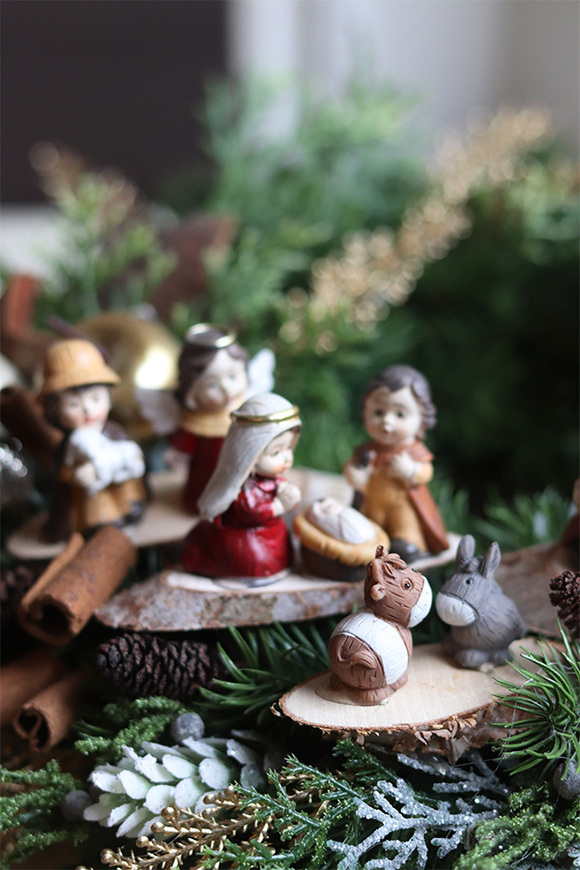 Do Szopy Hej Pasterze, świąteczny wianek dekoracyjny stroik