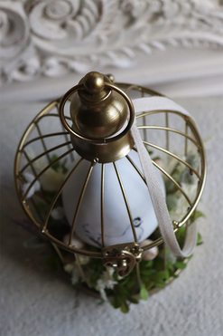 Klatka Wielkanocna, dekoracja z jajem, wys.29cm 