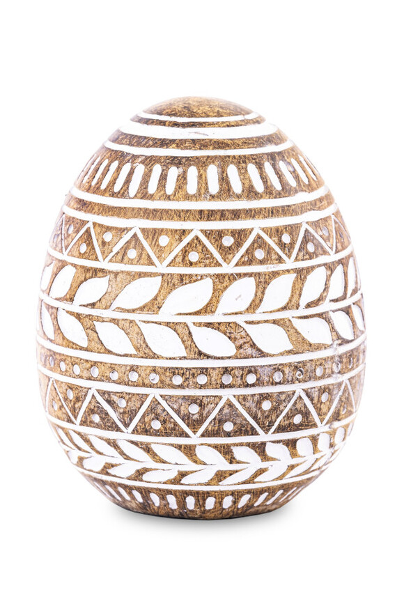 Jajko Wood C, figurka wielkanocna