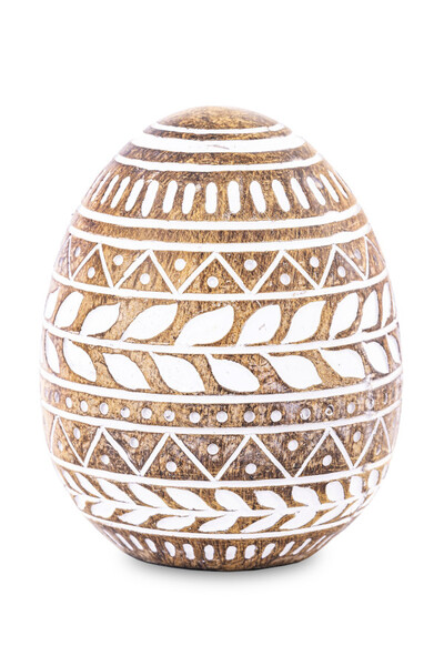 Jajko Wood C, figurka wielkanocna