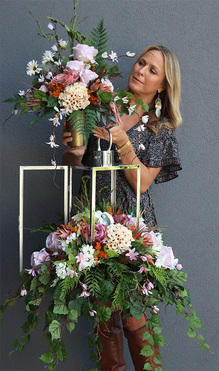 komplet dekoracji nagrobnych Angelo Garden Cappuccino, wym.62/52cm