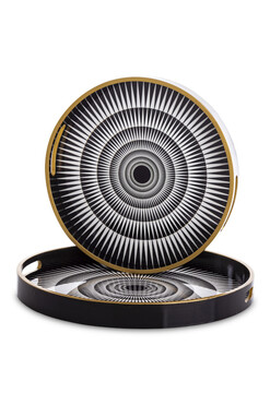 Iluzja A, stylowa taca melaminowa, kpl.2szt
