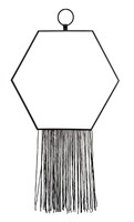 Hexagon B, lustro w czarnej ramie, wym.43x25cm