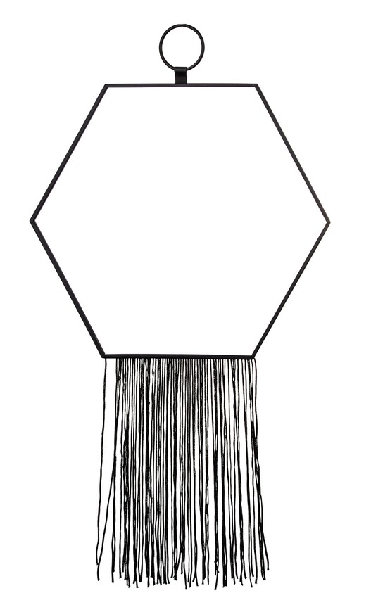 Hexagon B, lustro w czarnej ramie, wym.43x25cm  