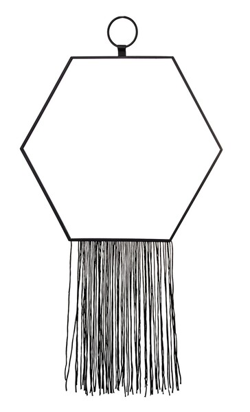 Hexagon B, lustro w czarnej ramie, wym.43x25cm  