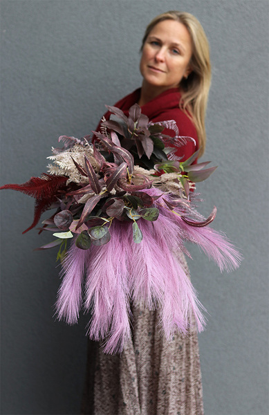 Rewia Purple, bukiet dekoracyjny do wazonu