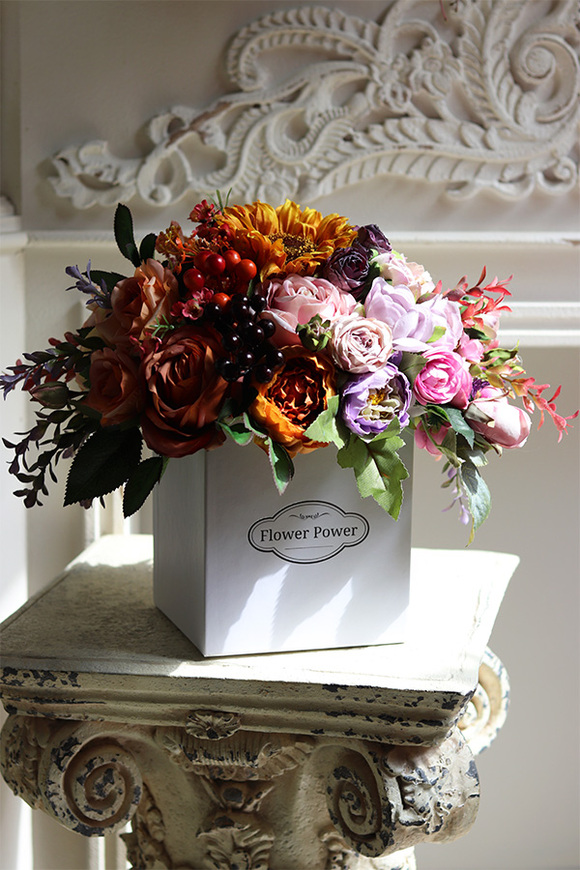 Enigma Felice, jesienny flowerbox ze słonecznikiem