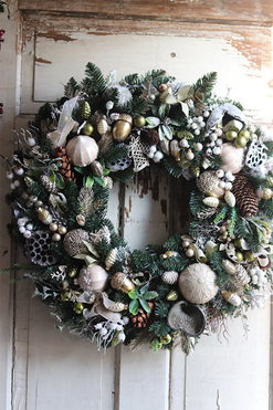 bożonarodzeniowy wianek do podwieszenia, Cristina Neo, śr.70cm