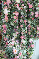 elegancka girlanda z pastelowymi kwiatami, Rossalinda, dł.1m