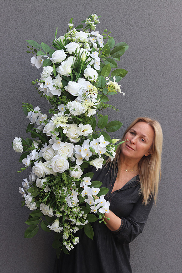 Wedding Place Big, biała dekoracyjna girlanda