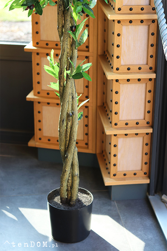 Drzewko Oliwne, sztuczna roślina w doniczce