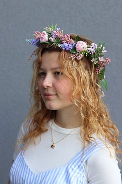 Felista, wianek na głowę z wrzosem, rozmiar uniwersalny