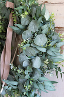 Gedrua, zielony wianek na drzwi