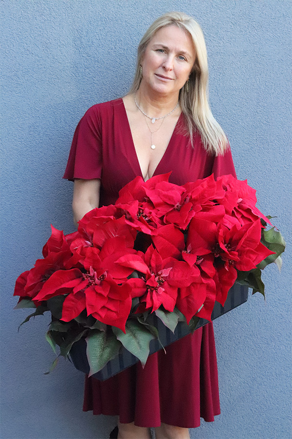 Gwiazda Betlejemska Saute 2, sztuczna roślina do twojej donicy