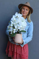 Pink Lokka, wysokiej jakości sztuczny storczyk, wym.46cm