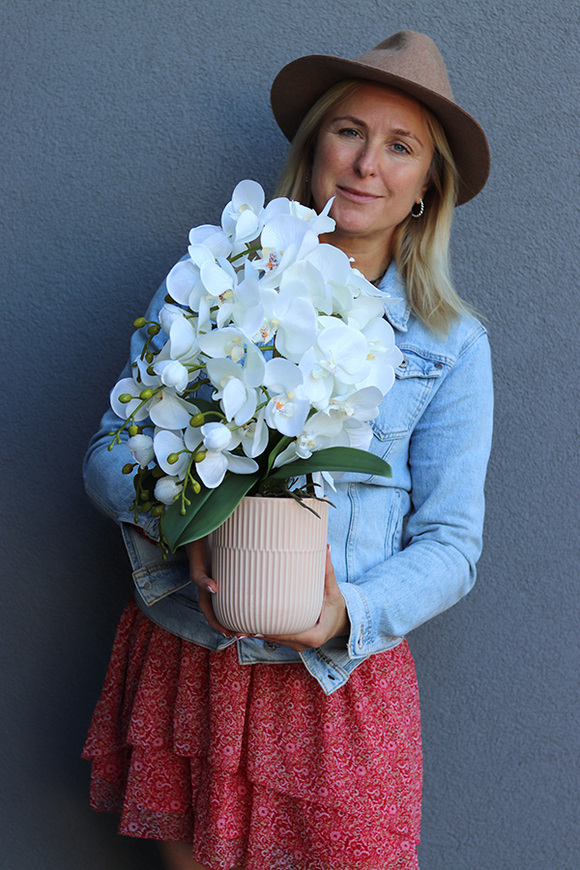 Pink Lokka, wysokiej jakości sztuczny storczyk, wym.46cm