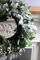 Zimowy Wieczór, zimowy wianek na drzw