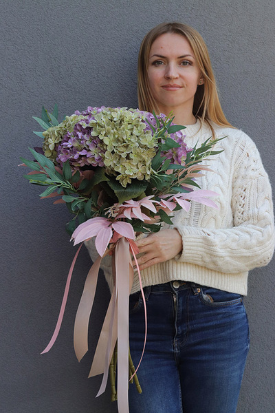 Mortario Hydrangea 2, bukiet nagrobny do wazonu