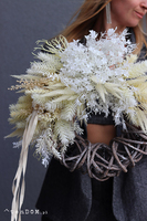 November Sun 2, asymetryczny wianek na drzwi boho