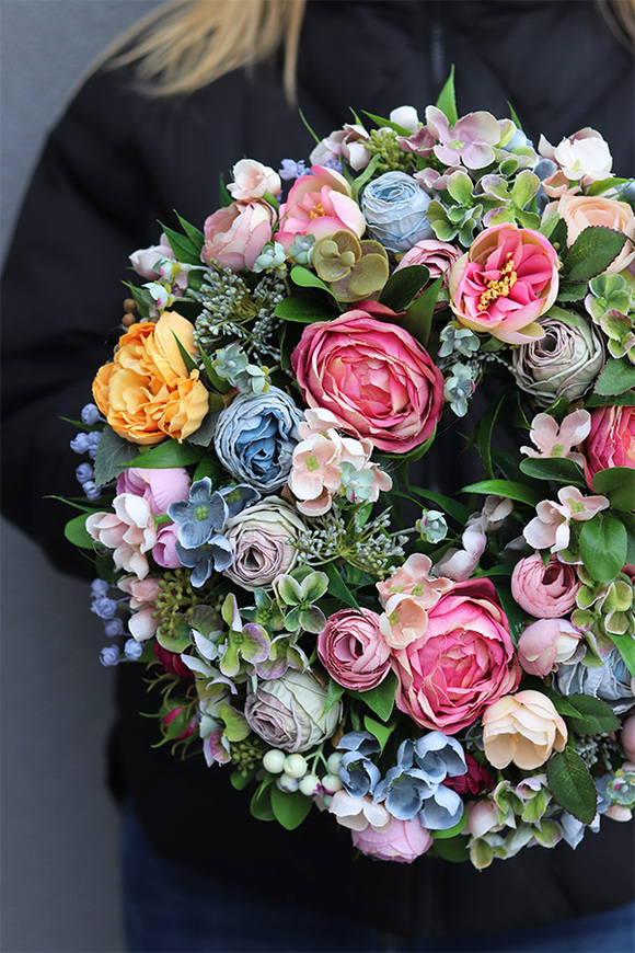 Pastelodore, dekoracyjny wianek na drzwi