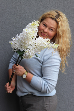 OD RĘKI Bzy Deluxe Premium, gumowy bez kwitnący lilak, biały, 3szt, dł.70cm 