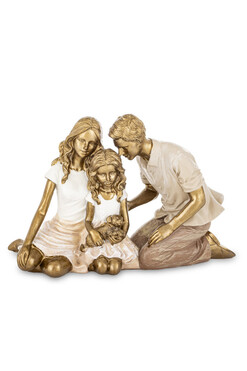 Family, figurka dekoracyjna rodzice z córeczką, wys.11.5cm